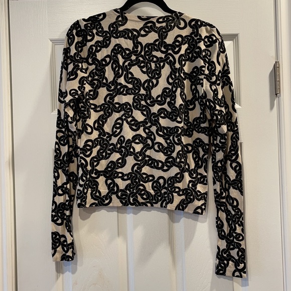 DVF chain link cardigan sweater size M - Picture 4 of 7